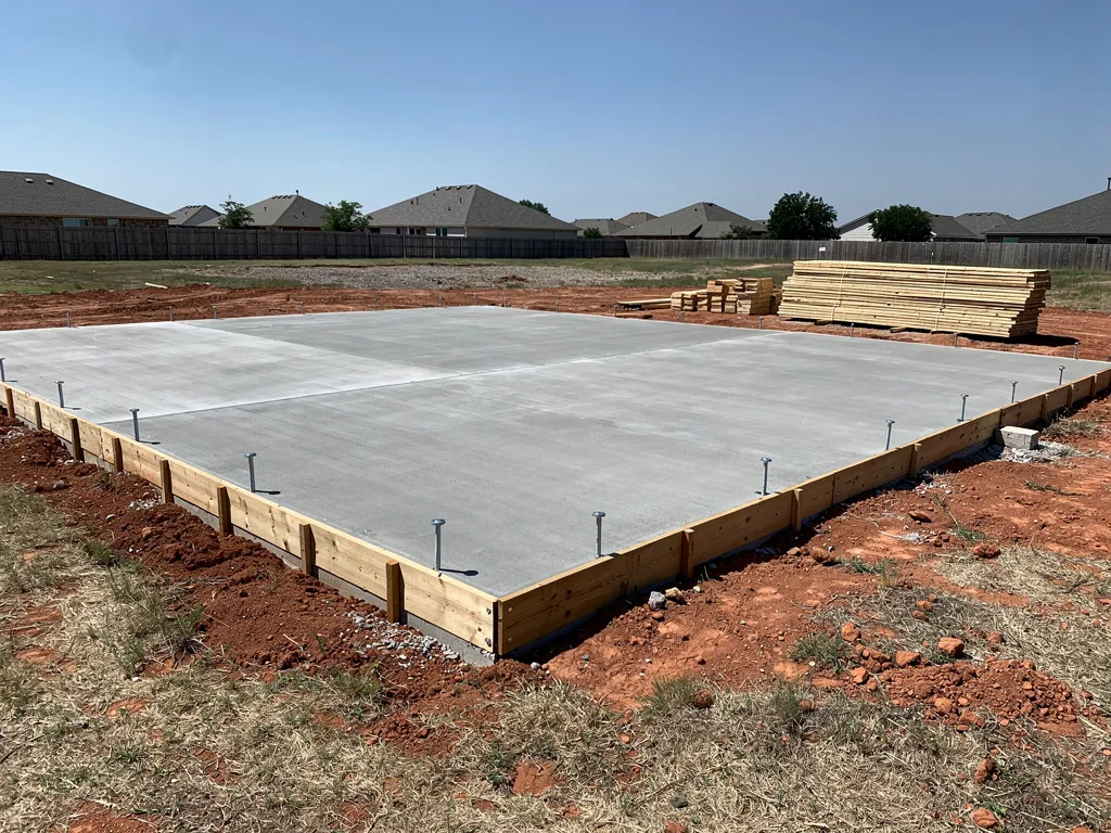 New concrete foundation pour in West Lake Hills Texas